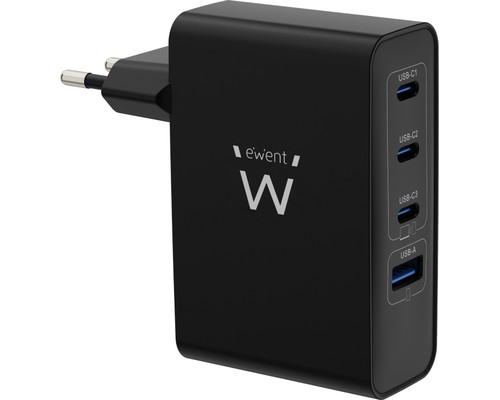 EWENT Cargador Gan Fast 100W 4 USB-IA18 EWENT Cargador Gan Fast 100W 4 USB