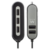 Cargador usb ewent coche 5 puertos-4MR Cargador usb ewent coche 5 puertos