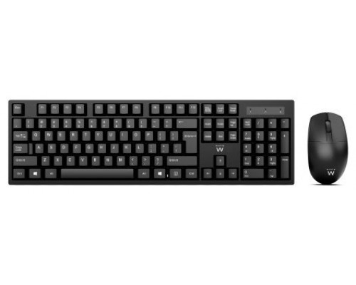 COMBO INALAMBRICO EWENT TECLADO Y RATON ESPAÑOL NEGRO TECLAS PROGRAMABLES