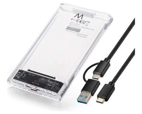 EWENT Carcasa USB3.2 Gen1 para SATA2.5"USB-C+A Tra