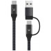 EWENT EW9918 Cable de carga usb-C a usbA/B 2 en 1