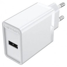 CARGADOR PARED 12W USB-A 2.4A BLANCO VENTION