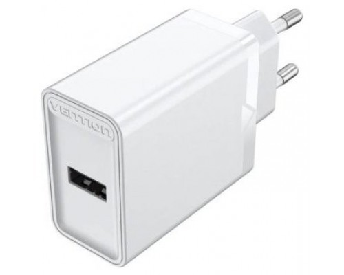 CARGADOR PARED 12W USB-A 2.4A BLANCO VENTION