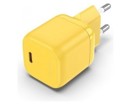 CARGADOR PARED 30W USB-C 3A AMARILLO VENTION