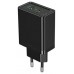 CARGADOR PARED 18W 2xUSB-A 3A NEGRO VENTION