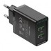 CARGADOR PARED 18W 2xUSB-A 3A NEGRO VENTION