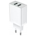 CARGADOR PARED 18W 2xUSB-A 3A BLANCO VENTION