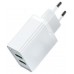 CARGADOR PARED 18W 2xUSB-A 3A BLANCO VENTION