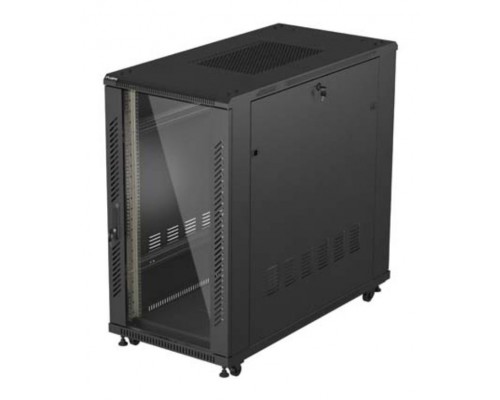 ARMARIO LANBERG RACK 19" 22U 600X1200 FLAT PACK PUERTA CRISTAL NEGRO