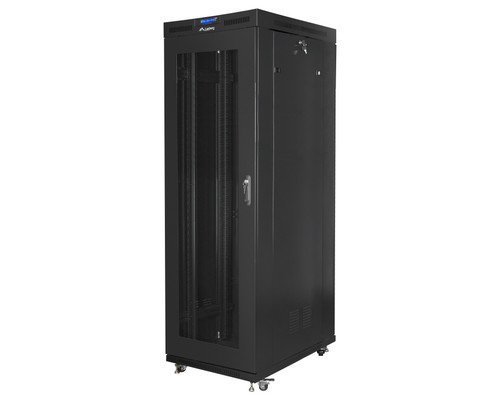 ARMARIO LANBERG RACK 19" 27U 800X1200 PUERTA MESH CON LCD FLAT PACK NEGRO