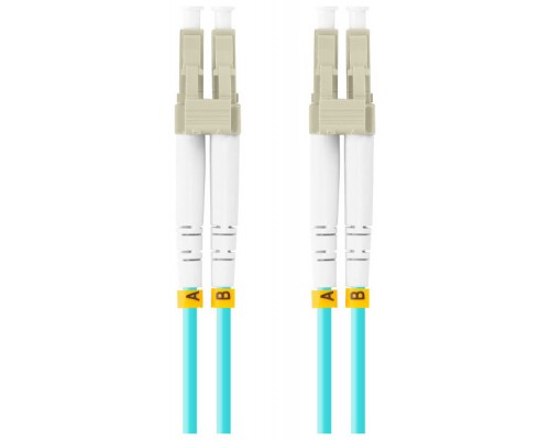 CABLE DE FIBRAOPTICA LANBERG 2M MULTI LC/UPC-LC/UPC DUPLEX OM3 50/125 LSZH  AZUL