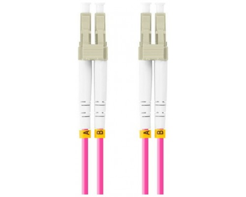 CABLE FIBRA OPTICA LANBERG 0.5 M MULTI LC/UPC-LC/UPC DUPLEX OM4 50/125 LSZH VI