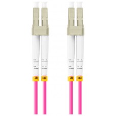 CABLE DE FIBRAOPTICA LANBERG 1M MULTI LC/UPC-LC/UPC DUPLEX OM4 50/125 LSZH VIOL