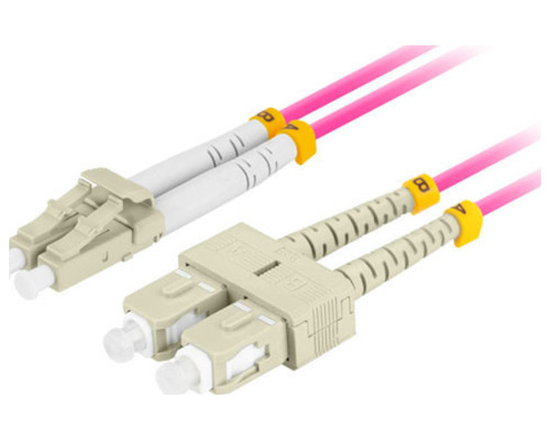 CABLE DE FIBRAOPTICA LANBERG 2M MULTI LC/UPC-SC/UPC DUPLEX OM4 LSZH 3.0MM VL-DI1 CABLE DE FIBRAOPTICA LANBERG 2M MULTI LC/UPC-SC/UPC DUPLEX OM4 LSZH 3.0MM VL