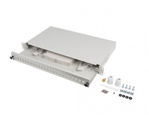PATCH PANEL LANBERG 1U 19" FIBRA OPTICA 24 PTS SC SIMPLEX O 24 LC DUPLEX GR+ACC