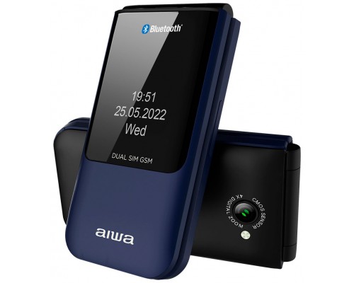 MOVIL SENIOR FP-24BL BLUE AIWA DISEÑO FLIP D· IDIOMA INGLES