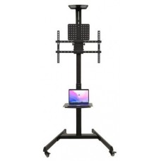 SOPORTE SUELO CON RUEDAS COMETA 37""-70"" NEGRO TOOQ