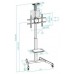 SOPORTE SUELO CON RUEDAS COMETA 37""-70"" NEGRO TOOQ