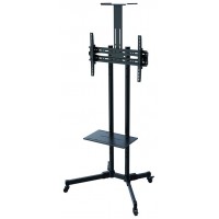 SOPORTE SUELO CON RUEDAS MONITOR/TV 37"-70" TOOQ NEGRO