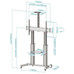 Tooq FS20300M-B Soporte suelo 60"-100" aluminio co