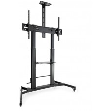 SOPORTE SUELO CON RUEDAS REGULABLE ALTURA MONITOR/TV 60"-100" TOOQ NEGRO