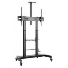 SOPORTE SUELO AISENS RUEDAS/MANIVELA/BANDEJA DVI CAMARA/MONITOR 60"-100"/100KG
