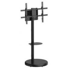 SOPORTE AISENS SUELO RUEDAS BANDEJA DVD PANTALLA 50KG 37-86 NEGRO