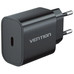 CARGADOR PARED 20W USB-C + CABLE USB-C A LIGHTNING NEGRO VENTION