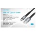 CABLE USB-A A USB-C 1 M NEGRO/GRIS VENTION