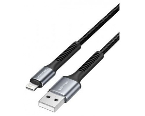 CABLE 2.0 USB A LIGHTNING 1 M NEGRO/GRIS VENTION