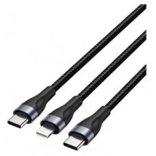 CABLE USB-C A USB-C - LIGHTING 1.2 M NEGRO VENTION