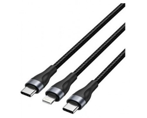 CABLE USB-C A USB-C - LIGHTING 1.2 M NEGRO VENTION