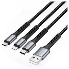 CABLE USB-A A USB-C - LIGHTNING/M - MICROUSB/M 1.2 M NEGRO VENTION