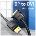 CONVERSOR DISPLAYPORT/M A DVI/M 1 M NEGRO VENTION