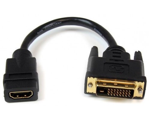 ADAPTADOR DE VIDEO STARTECH HDMI Hembra A DVI-D Macho 20cm