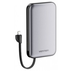 POWER BANK 10000mAh 20W WIRELESS + CABLE TYPE-C/LIGHTNING NEGRO VENTION