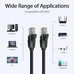 CABLE DE RED LATIGUILLO RJ45 CAT.6 UTP AWG26 0.3 M NEGRO VENTION