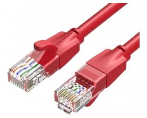 CABLE DE RED LATIGUILLO RJ45 UTP CAT6 AWG26 1 M ROJO VENTION