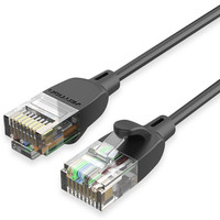 CABLE DE RED LATIGUILLO RJ45 UTP CAT6A 1 M NEGRO VENTION