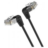 CABLE DE RED LATIGUILLO ACODADO RJ45 UTP CAT6A AWG32 0.5 M NEGRO VENTION