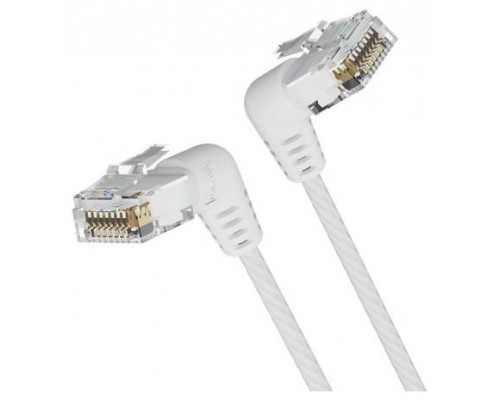 CABLE DE RED LATIGUILLO ACODADO RJ45 UTP CAT6A AWG32 0.5 M BLANCO VENTION