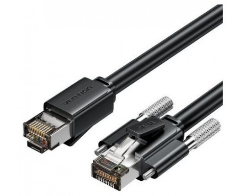 CABLE DE RED LATIGUILLO RJ45 CAT.6 SFTP AWG26 0.5 M NEGRO VENTION