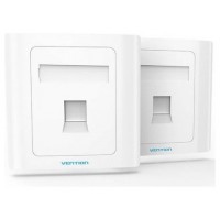 PLACA DE PARED TIPO 86 1 PUERTO RJ45 BLANCO VENTION