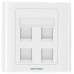 PLACA DE PARED TIPO 86 4 PUERTOs RJ45 BLANCO VENTION