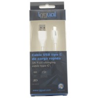 iggual Cable USB-A/USB-C 100 cm blanco Q3.0 3A