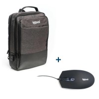 iggual Pack mochila Elegant Efficiency + ratón LED