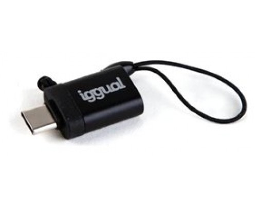 iggual Adaptador USB OTG tipo C a USB-A 3.1 negro