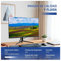 iggual Monitor 24" IPS 1ms FHD 120Hz VGA HDMI MM