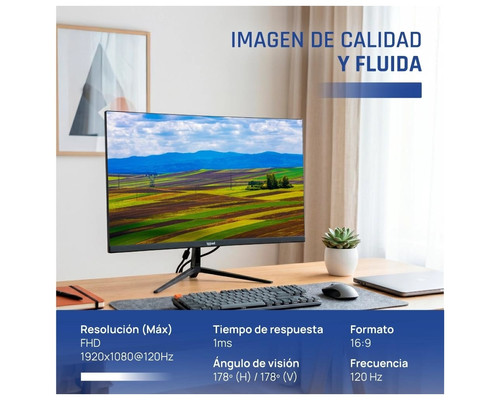 iggual Monitor 24" IPS 1ms FHD 120Hz VGA HDMI MM-IA13 iggual Monitor 24" IPS 1ms FHD 120Hz VGA HDMI MM