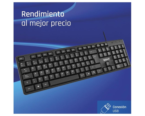 iggual Teclado USB est&aacute;ndar CK-STANDARD-105T negro